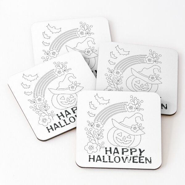 Item preview, Halloween pumpkin witch coloring t-shirt designed and sold by storieslanguage.