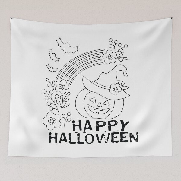 Item preview, Halloween pumpkin witch coloring t-shirt designed and sold by storieslanguage.