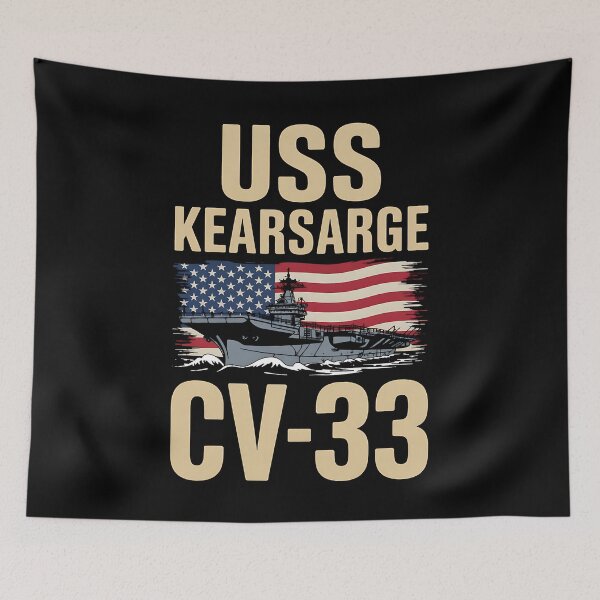 Item preview, Aircraft Carrier USS Kearsarge CV-33 Veteran Day Fathers Day designed and sold by BakeryDozen.