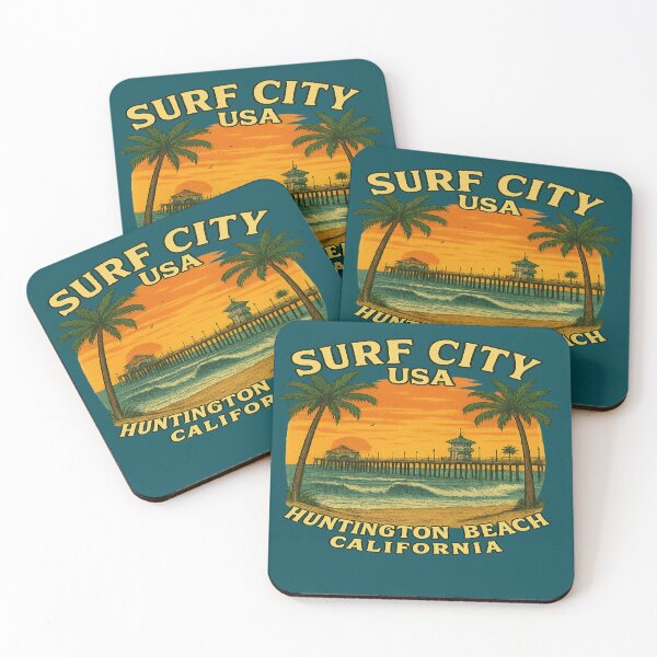 Item preview, Surf City USA – Huntington Beach Vintage Pier Design designed and sold by getpressedshirt.