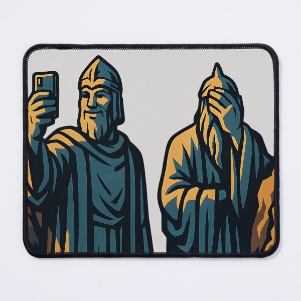 Item preview, Ancient Guardians Selfie — Funny Mythic Facepalm designed and sold by Fenay Designs.