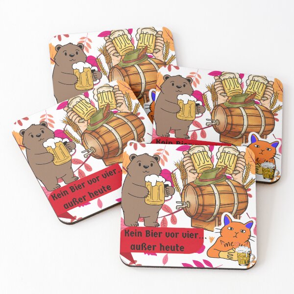 Item preview, Funny Oktoberfest Party Cat & Bear designed and sold by NovaRune.
