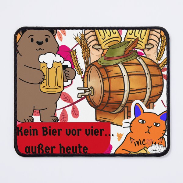 Item preview, Funny Oktoberfest Party Cat & Bear designed and sold by NovaRune.