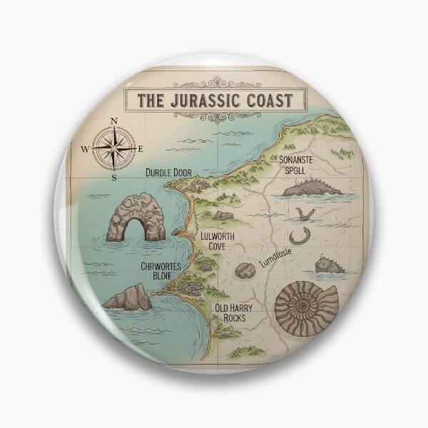 Item preview, The Jurassic Coast - Fantasy Adventure Map of Dorset, England designed and sold by Digital Dreams Arts.