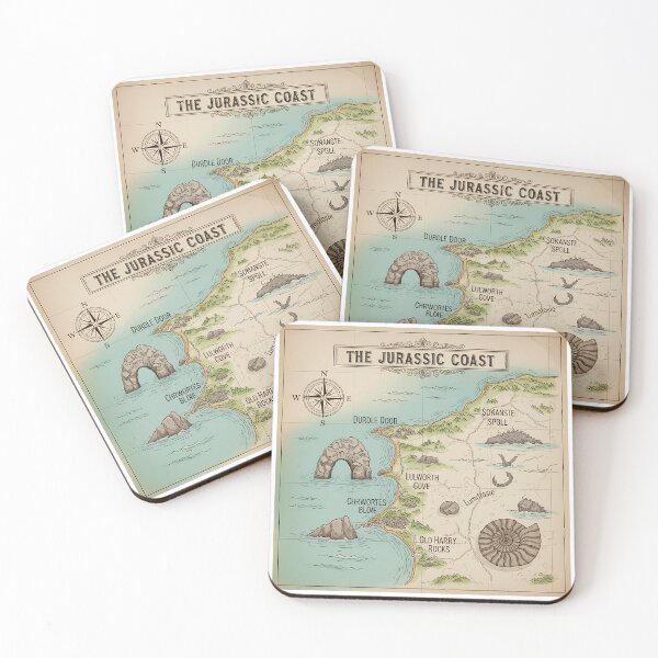 Item preview, The Jurassic Coast - Fantasy Adventure Map of Dorset, England designed and sold by Digital Dreams Arts.
