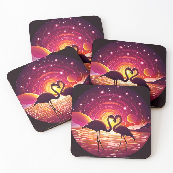 Item preview, Flamingo Love Under Cosmic Sky designed and sold by Andrey Prokopenko.