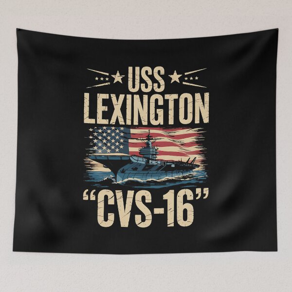 Item preview, Aircraft Carrier USS Lexington CVS-16 Veteran Day Father Day designed and sold by BakeryDozen.