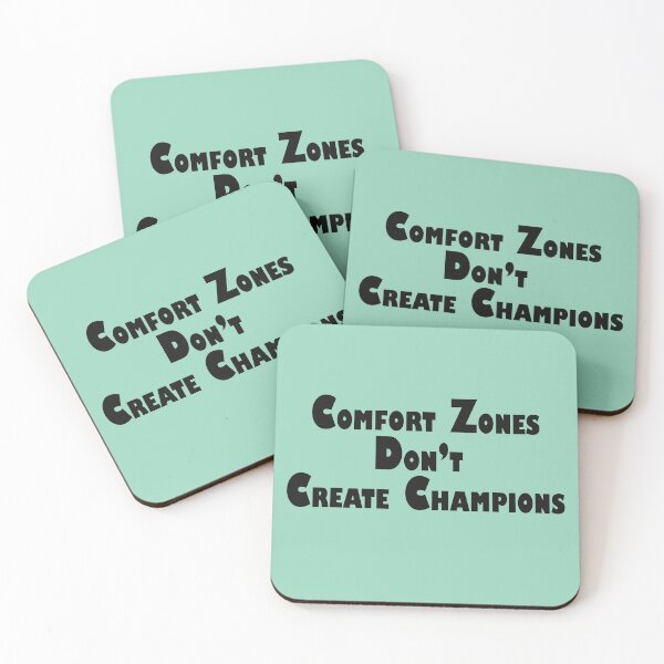 Item preview, Comfort Zones Don’t Create Champions – Motivational Quote Design designed and sold by ArtNestVerse.