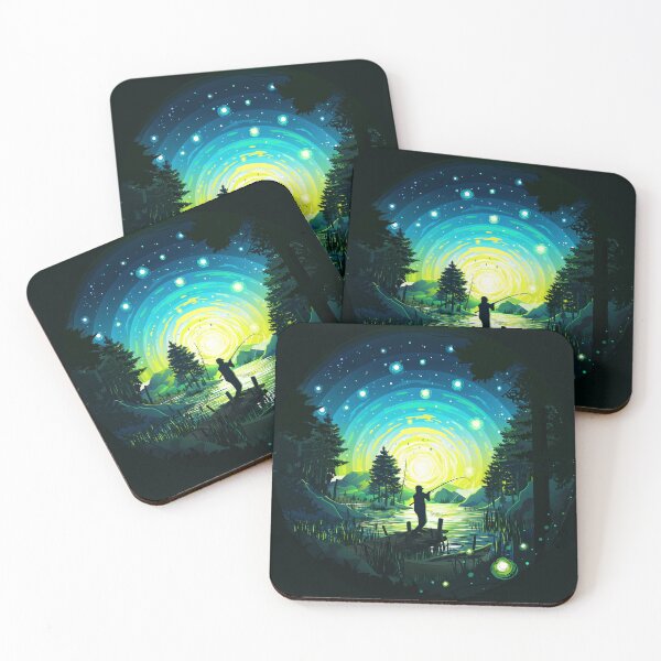 Item preview, Fishing on the lake under the cosmic lights designed and sold by Andrey Prokopenko.