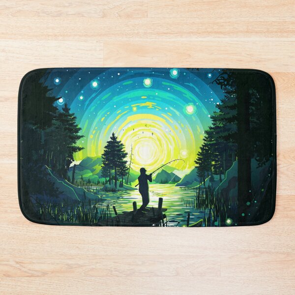 Item preview, Fishing on the lake under the cosmic lights designed and sold by Andrey Prokopenko.