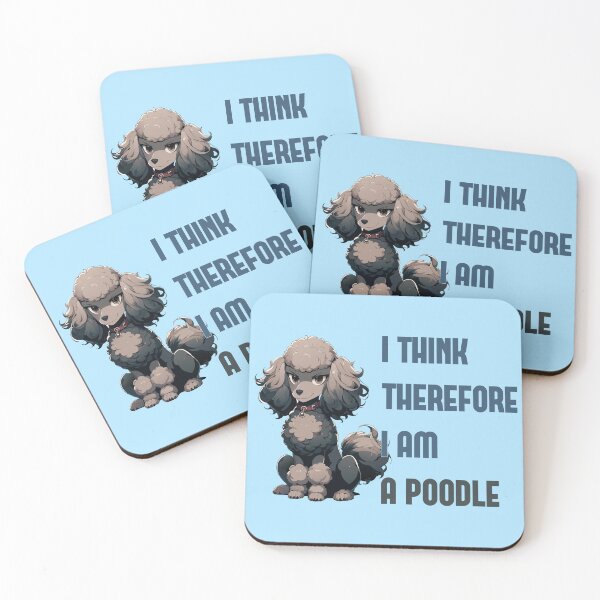 Item preview, I Think Therefore I Am A Poodle T-Shirt designed and sold by Aleksandar Kostjuk.