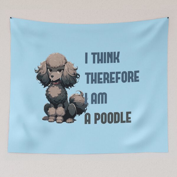 Item preview, I Think Therefore I Am A Poodle T-Shirt designed and sold by Aleksandar Kostjuk.