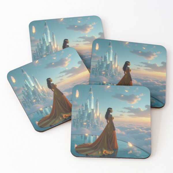 Item preview, Golden Gaze – Masked Elegance & Floating Dreams above the Clouds designed and sold by FotoworldEdel.