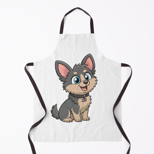 Item preview, Cute Cartoon Puppy  | Fluffy Mixed Breed Dog with Blue Eyes designed and sold by VividOrganica.