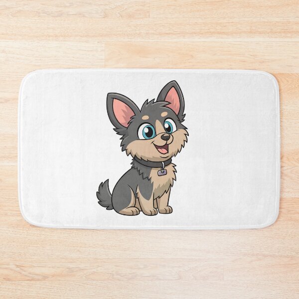 Item preview, Cute Cartoon Puppy  | Fluffy Mixed Breed Dog with Blue Eyes designed and sold by VividOrganica.