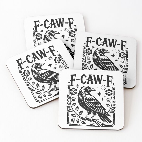 Item preview, Funny Raven F-Caw-F: Gothic Crow Art Halloween Crow  designed and sold by Merchall  store.