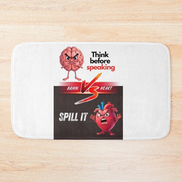 Item preview, Brain vs Heart – Think before speaking vs Spill It designed and sold by Red White Blue Studio.
