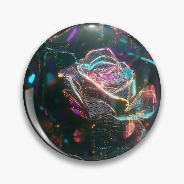 Item preview, Cyber-Floral Fusion - 3D Neon Roses designed and sold by MidArtForge.
