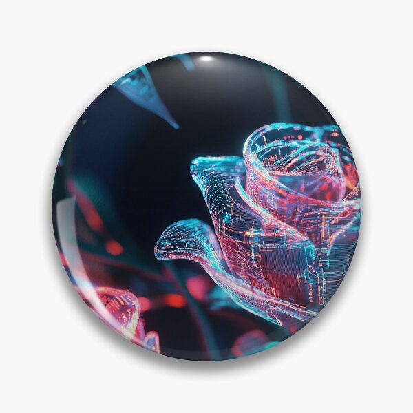 Item preview, Cyber-Floral Fusion - 3D Neon Roses designed and sold by MidArtForge.