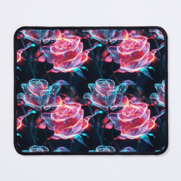 Item preview, Cyber-Floral Fusion - 3D Neon Roses designed and sold by MidArtForge.