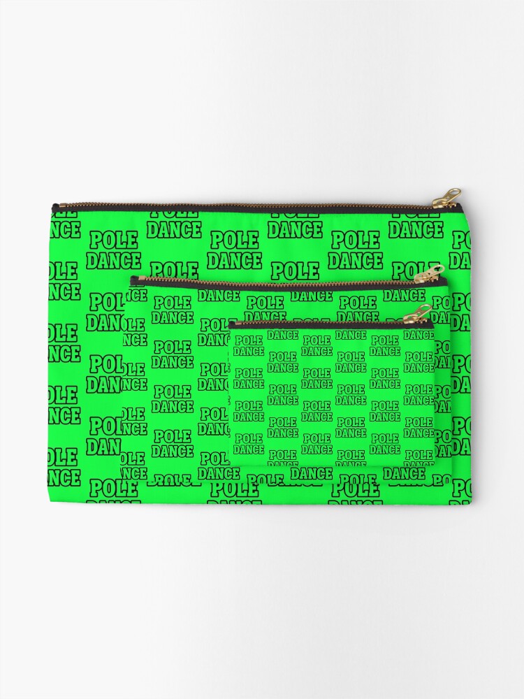 Thumbnail 2 of 4, Zipper Pouch, Green Pole Dance Lettering designed and sold by InnerFlow.