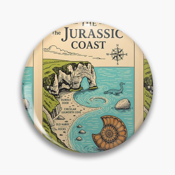 Item preview, Vintage Explorer's Map of the Jurassic Coast, UK designed and sold by Digital Dreams Arts.