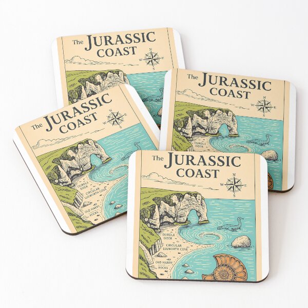 Item preview, Vintage Explorer's Map of the Jurassic Coast, UK designed and sold by Digital Dreams Arts.