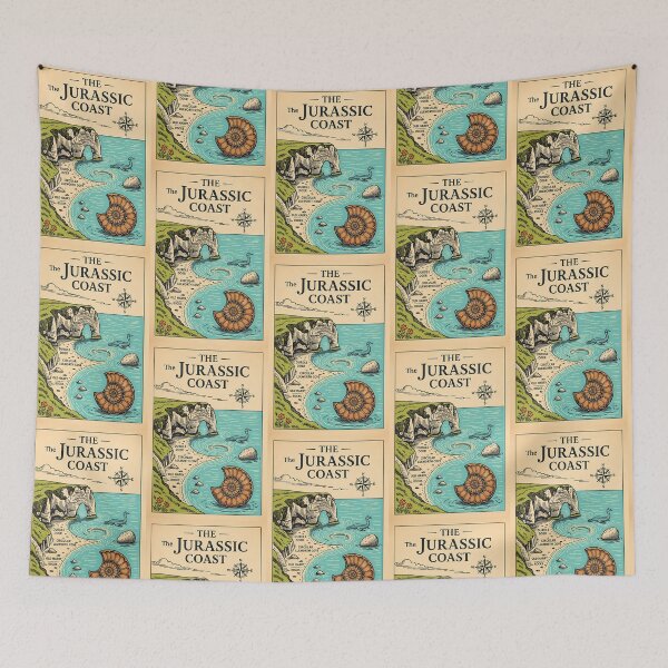 Item preview, Vintage Explorer's Map of the Jurassic Coast, UK designed and sold by Digital Dreams Arts.