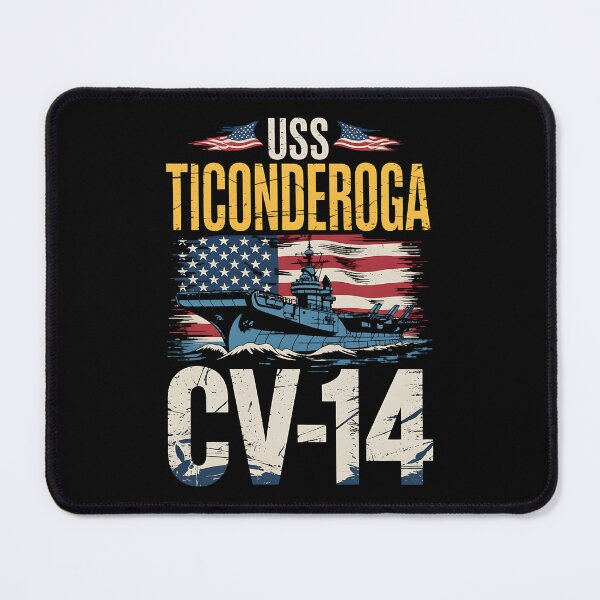 Item preview, Aircraft Carrier USS Ticonderoga CV-14 Veterans Day Fathers designed and sold by BakeryDozen.