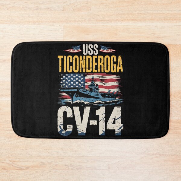 Item preview, Aircraft Carrier USS Ticonderoga CV-14 Veterans Day Fathers designed and sold by BakeryDozen.