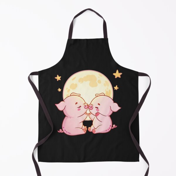 Item preview, Romantic Chibi Pig Couple | Kawaii Cute Love Design designed and sold by ColorSplash123.