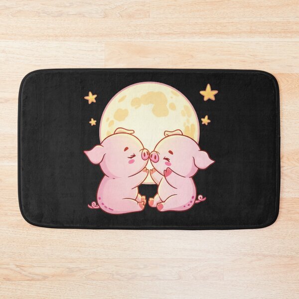 Item preview, Romantic Chibi Pig Couple | Kawaii Cute Love Design designed and sold by ColorSplash123.