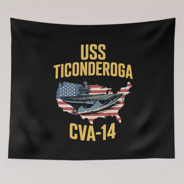 Item preview, Aircraft Carrier USS Ticonderoga CVA-14 Veterans Day Fathers designed and sold by BakeryDozen.