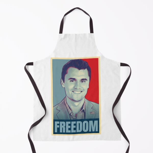 Item preview, FREEDOM: CHARLIE KIRK in Red and Blue - ON WHiTE designed and sold by Holy Coast Threads (Formerly ChristianFlower).