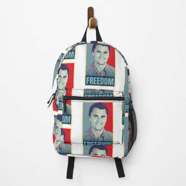 Item preview, FREEDOM: CHARLIE KIRK in Red and Blue - ON WHiTE designed and sold by Holy Coast Threads (Formerly ChristianFlower).