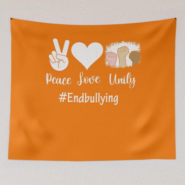 Item preview, Peace Love Unity Orange Anti Bullying Unity Day Endbullying designed and sold by ZANNIX.