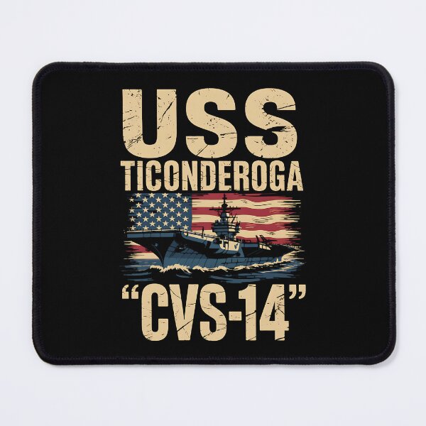 Item preview, Aircraft Carrier USS Ticonderoga CVS-14 Veterans Day Fathers designed and sold by BakeryDozen.