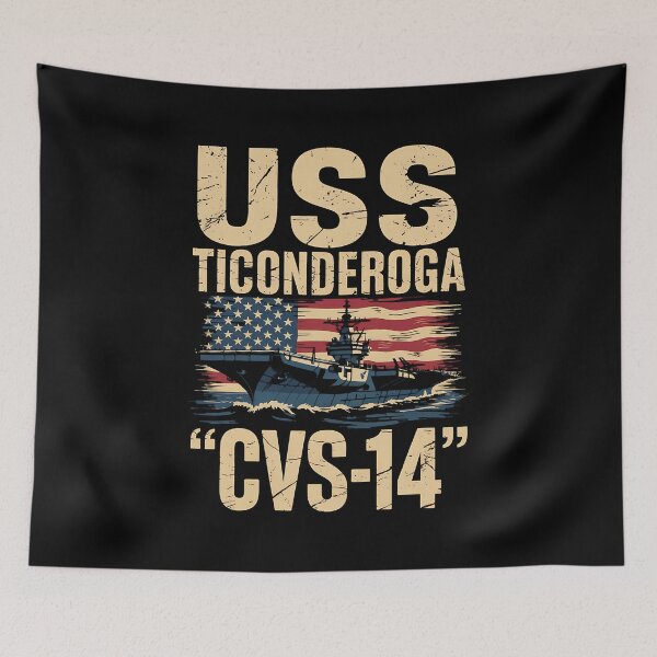 Item preview, Aircraft Carrier USS Ticonderoga CVS-14 Veterans Day Fathers designed and sold by BakeryDozen.