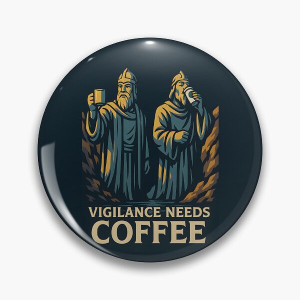 Item preview, Vigilance Needs Coffee – Medieval Guardian Coffee Lover designed and sold by Fenay Designs.