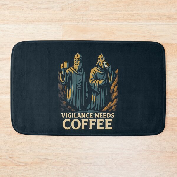 Item preview, Vigilance Needs Coffee – Medieval Guardian Coffee Lover designed and sold by Fenay Designs.