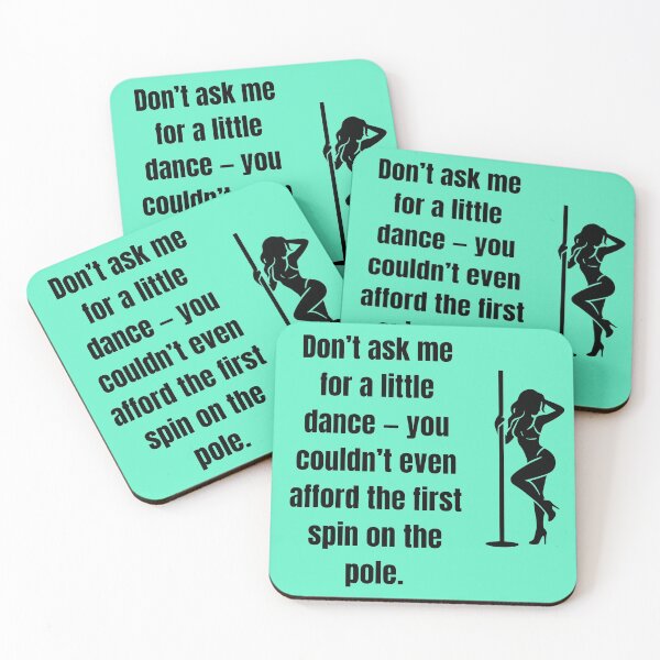 Item preview, Green - Don’t Ask Me for a Dance – Pole Dancer Silhouette designed and sold by InnerFlow.