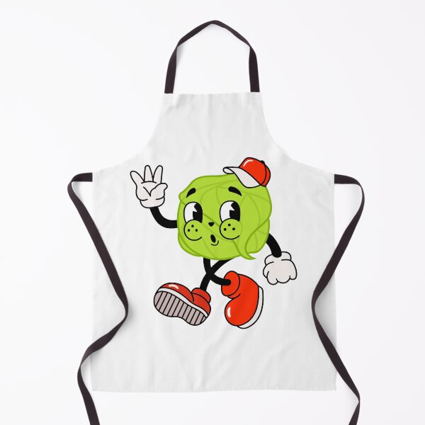 Item preview, Retro style cartoon of lettuce wearing a cap, waving and whistling designed and sold by MelanyArtz.