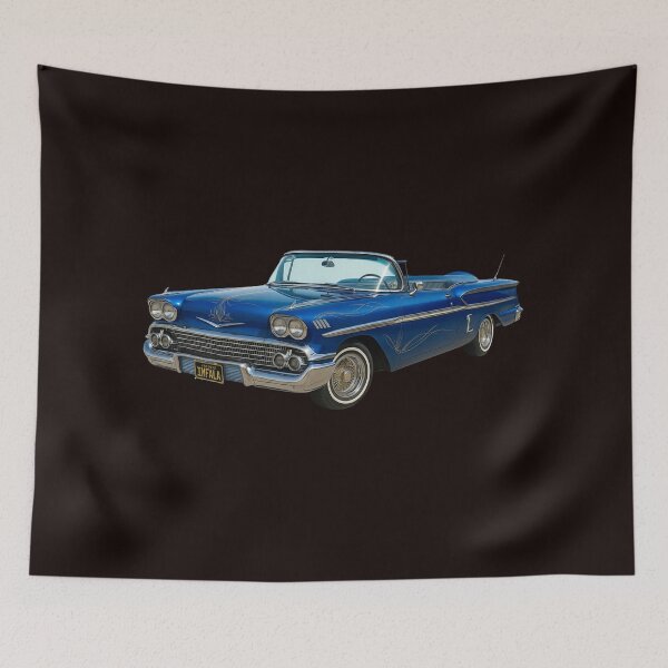 Item preview, 1958 Impala Convertible – Candy Blue Lowrider designed and sold by Tatko Designs.