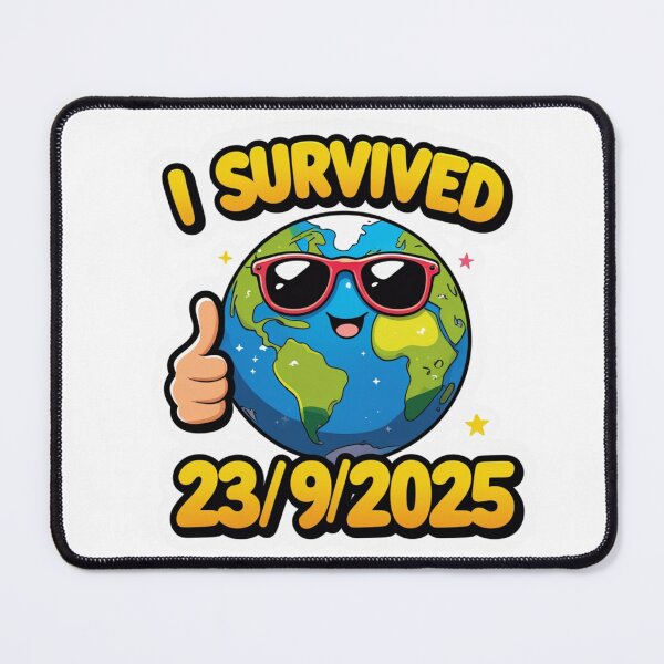 Item preview, I Survived 9/23/2025 Funny Earth Meme Sticker designed and sold by ShadowSteel.