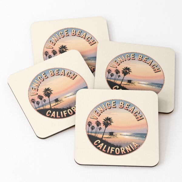 Item preview, Venice Beach California Retro Circle Sticker designed and sold by Horizon Tales.