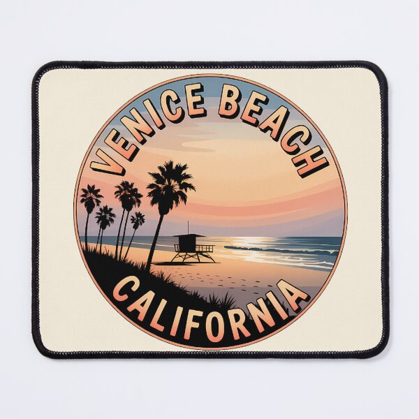 Item preview, Venice Beach California Retro Circle Sticker designed and sold by Horizon Tales.