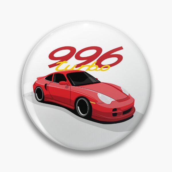 Item preview, Red Porsche 996 turbo illustration designed and sold by blackdogshop.
