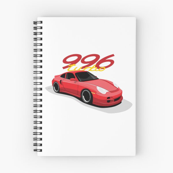 Artikelvorschau, Rote Porsche 996 Turbo-Abbildung entworfen und verkauft von blackdogshop.