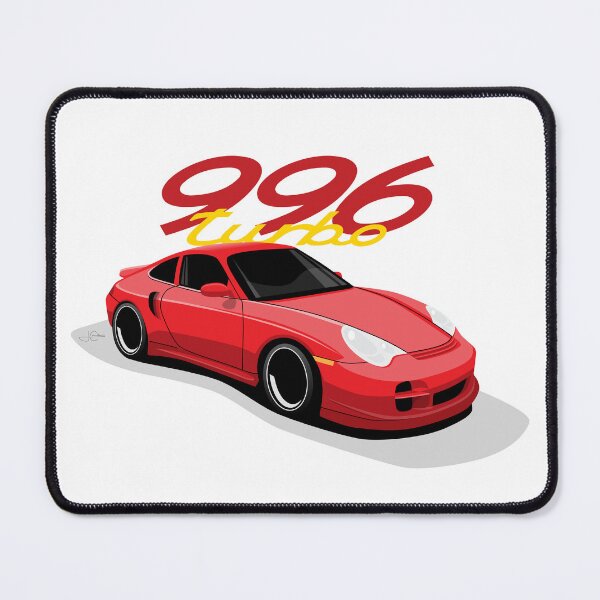 Item preview, Red Porsche 996 turbo illustration designed and sold by blackdogshop.