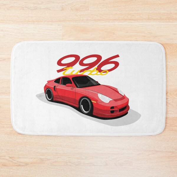 Item preview, Red Porsche 996 turbo illustration designed and sold by blackdogshop.